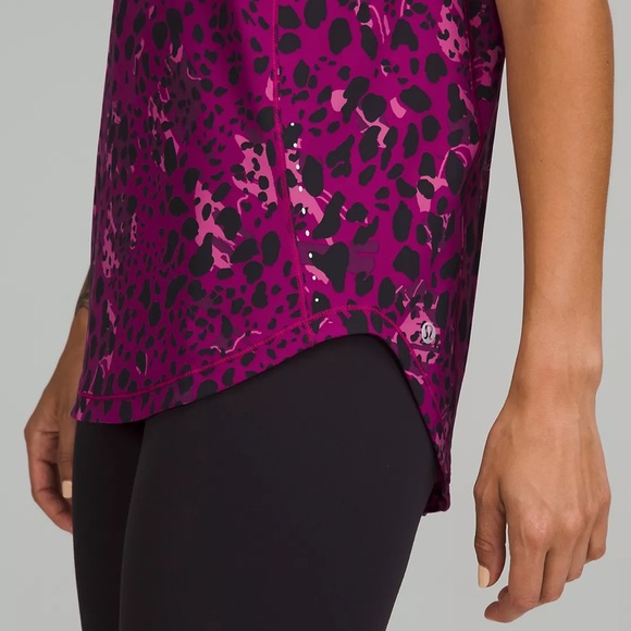 LULULEMON NWT SCULPT TANK TOP CHEETAH CAMO MAGENTA PURPLE MULTI SPOT 0 2 - Picture 3 of 12